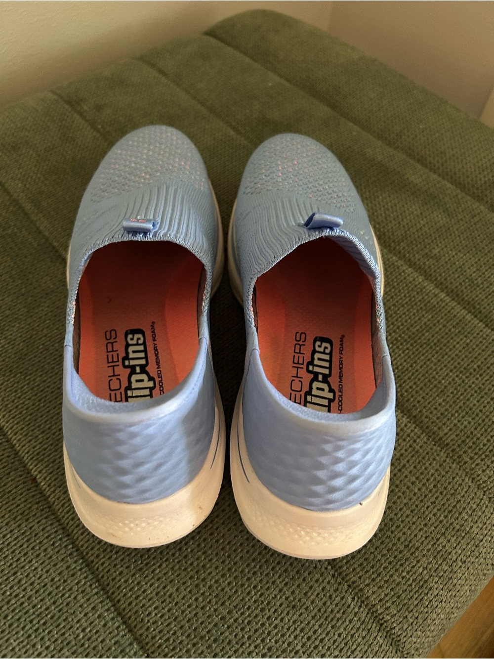 Skechers Slip-ins Women’s Light Blue Knit Sneakers - Picture 3 of 7